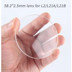 Glass lens with anti-reflective coating 58,2 mm