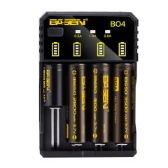   BASEN BO4 Ladegerät zum parallelen Laden von bis zu 4 Batterien